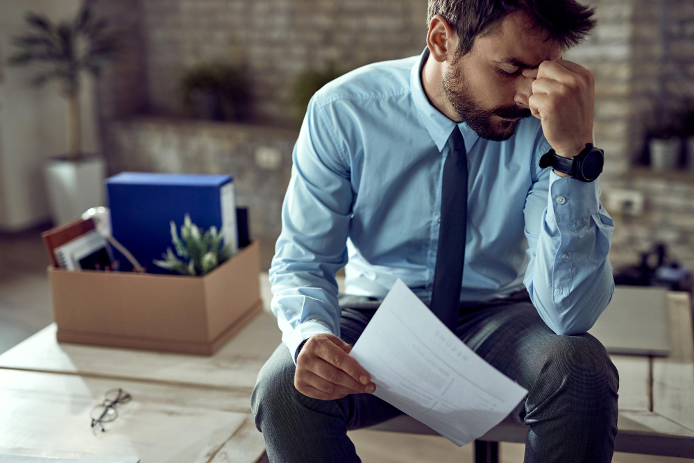 Photograph of a frustrated person holding a piece of paper. Photograph of a frustrated person holding a piece of paper.