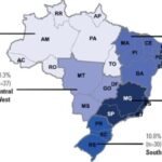 A map of the regional distribution of study participants. - SciELO in Perspective | Press Releases A map of the regional distribution of study participants.