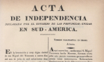Imagem da Acta de Independencia en Sud-America