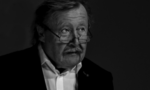 Fotografia em preto e branco de Peter Sloterdijk por Dave Lubek